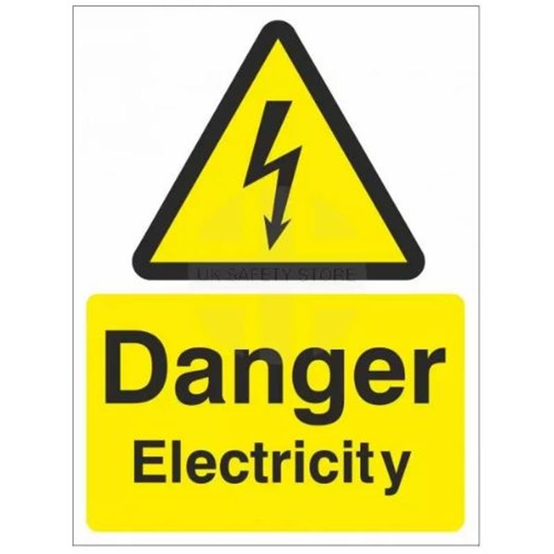 Danger Electricity Warning Sign 150x200mm S/A