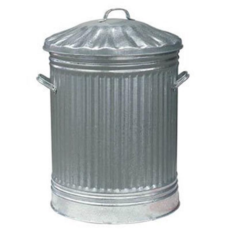 Galvanised Dustbin 90L