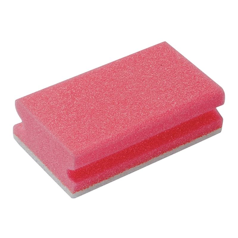 Non Scratch Finger Grip Sponge Scourer - RED