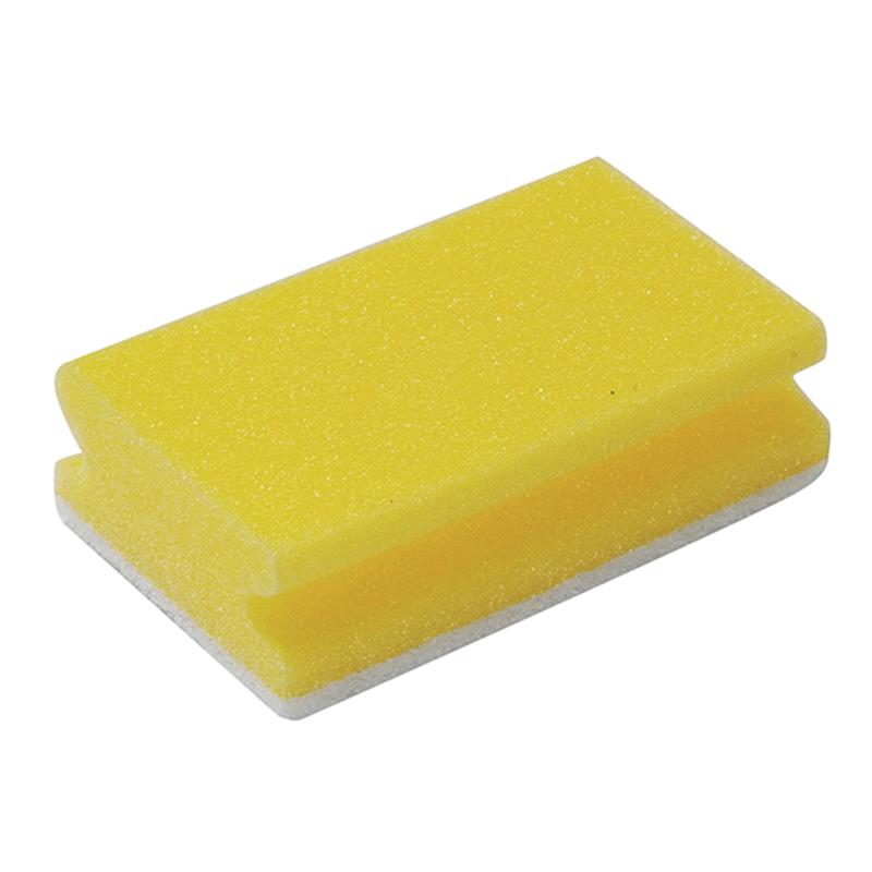 Non Scratch Finger Grip Sponge Scourer - YELLOW