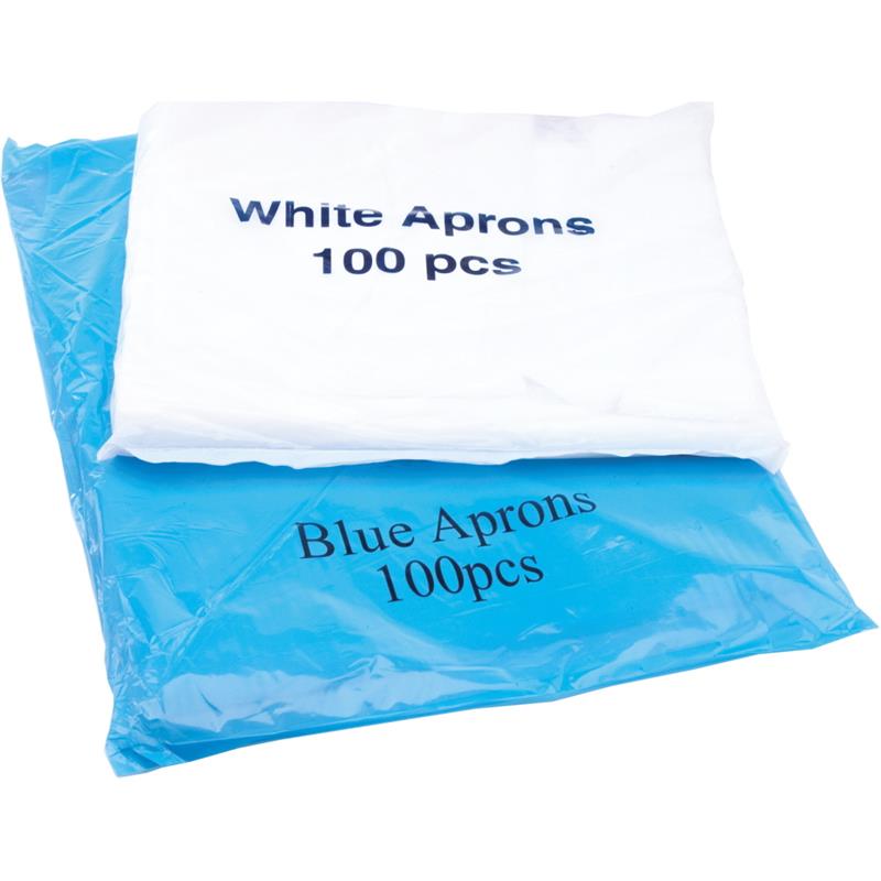 Polythene Aprons Flat Packed Blue