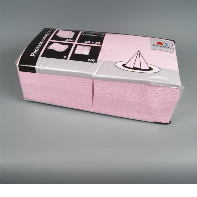 Napkins 33cm 2ply Pink