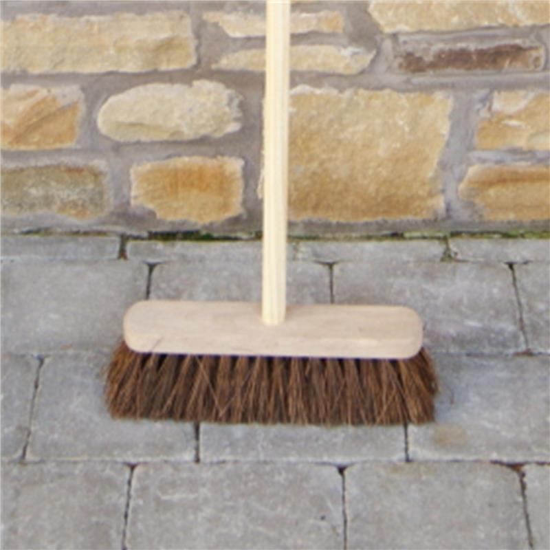 Wooden Broom HEAD ONLY 12" Stiff (Bassine)