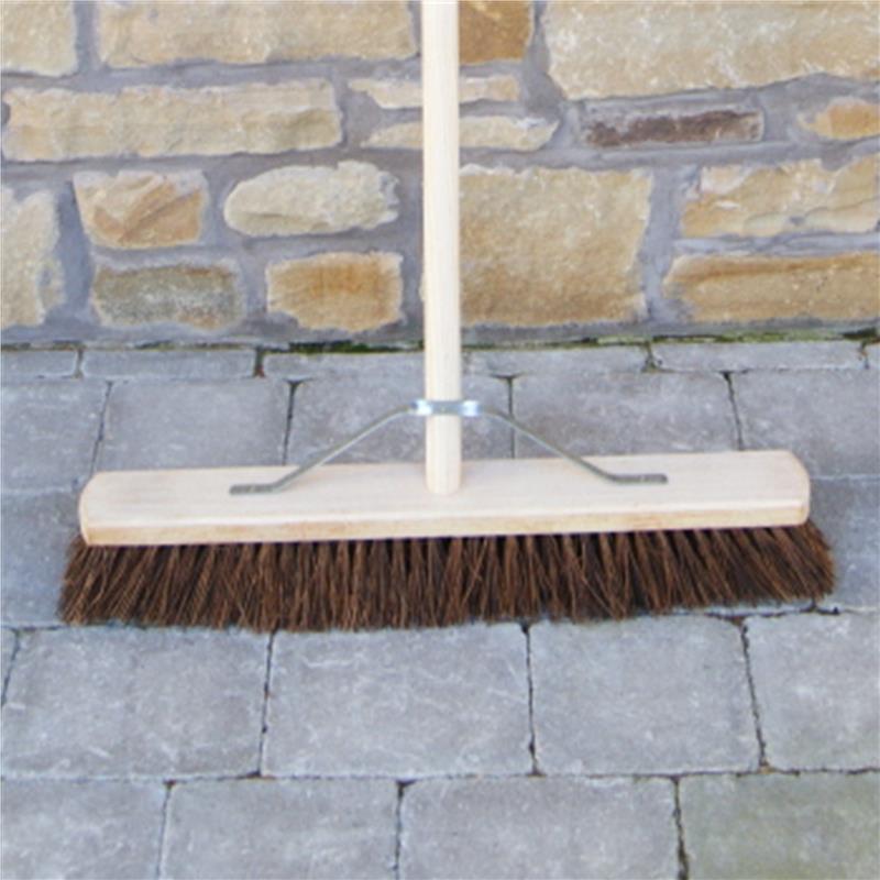 Wooden Broom HEAD ONLY 24" Stiff (Bassine)