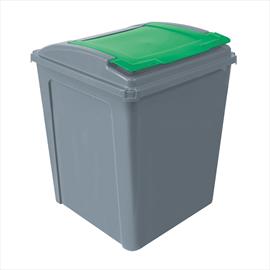 Eco Waste Recycling Bin & Green Lid 50L