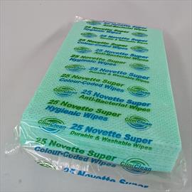 Novette Super Hygienic Wipes Green **TO CLEAR**