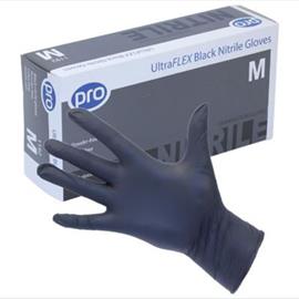 Unigloves Black Nitrile Gloves Powder Free Large