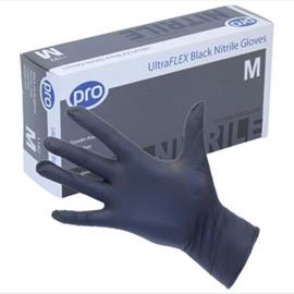 Unigloves Black Nitrile Gloves Powder Free Medium