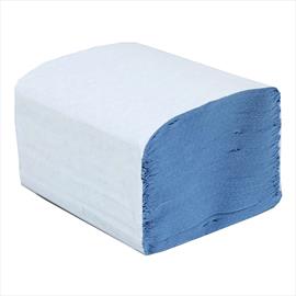 Children's Mini V-Fold 1ply Blue Hand Towels 7200 towels per case
