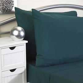 Fire Retardant Plain Dyed Fitted Sheet Single Jade