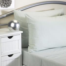 Fire Retardant Plain Dyed Fitted Sheet Single Light Green