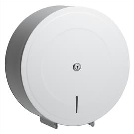 Intro White 10" Mini Jumbo Toilet Roll Dispenser
