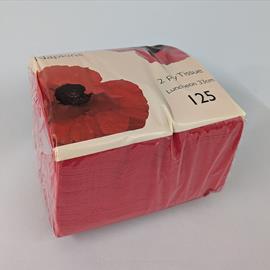 Napkins 33cm 2ply Red - **TO CLEAR**