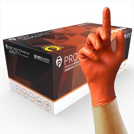 PRO.TECT Orange HD Nitrile Gloves PF 'XL'