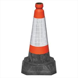 Road Cone Complete with Reflective Sleeve 750mm Two Part