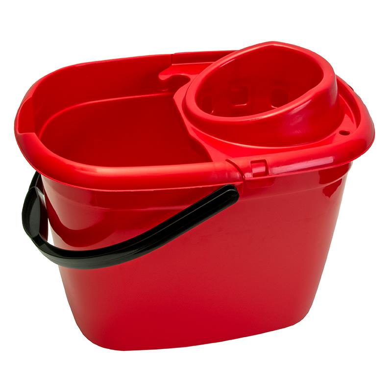 Mop Bucket Plastic Red