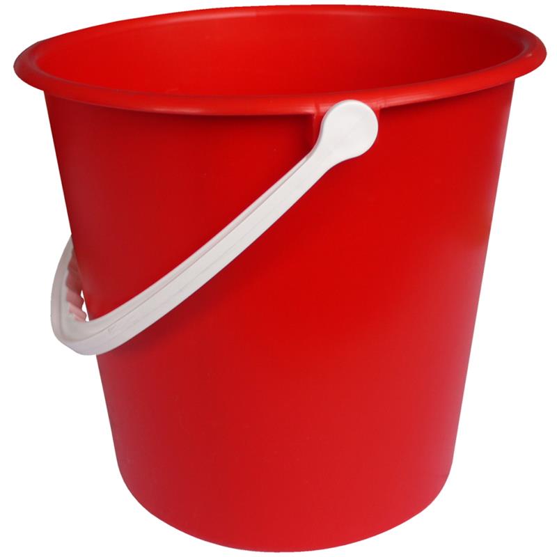 Plastic Coloured Bucket Red